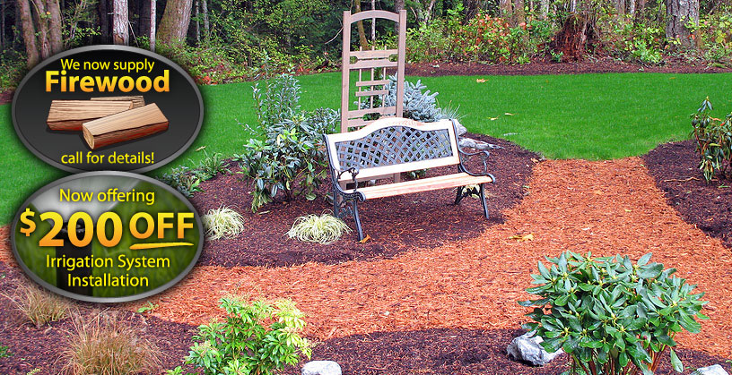 garden landscaping and organic mulch by Rayner Enterprises
